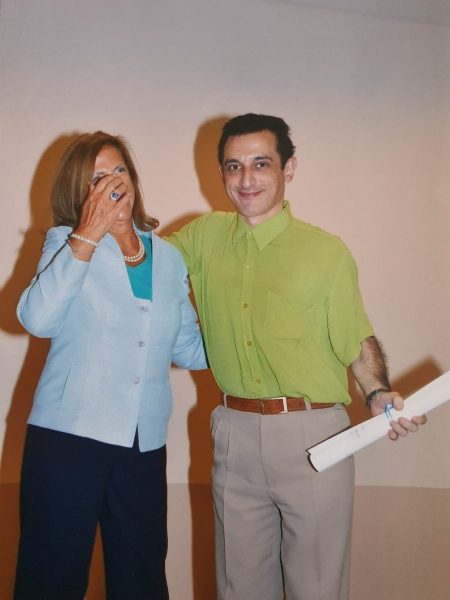 Julio Díaz Jatuf y la profesora Susana Romanos